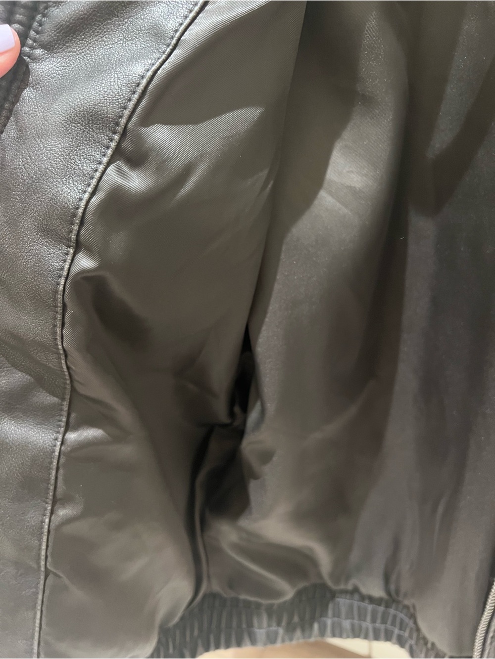 Abercrombie and Fitch Distressed Bomber - Picture 5 of 6